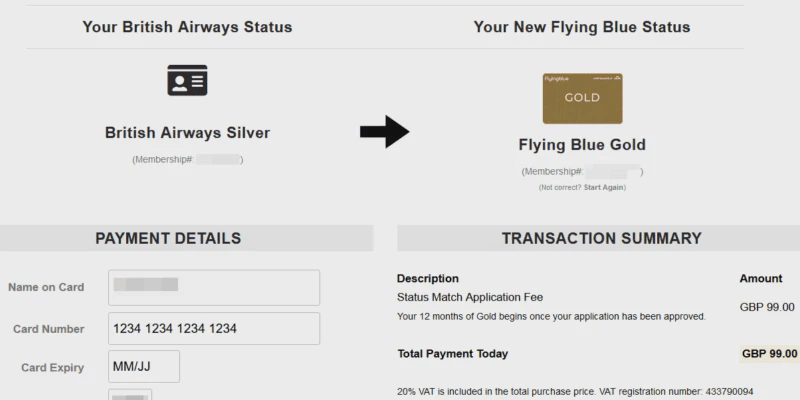 Descubre cómo los miembros del Executive Club de British Airways pueden realizar un status match a Flying Blue con beneficios exclusivos y guía paso a paso. qantas emirates
